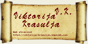 Viktorija Krasulja vizit kartica